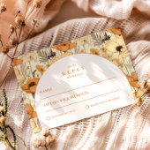 Romantic Fall Floral Wedding 出欠カード