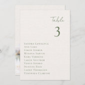 Romantic fall lake Wedding Table Seating Card 招待状 (正面/裏面)