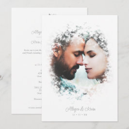Romantic Fancy Overlay Misty Effect Photo 招待状