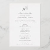 Romantic Fancy Overlay Misty Effect Photo Wedding 箔招待状 (裏面)