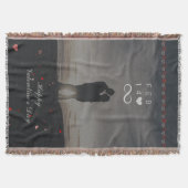 Romantic Feb 14 Infinity Valentine Design スローブランケット (正面)