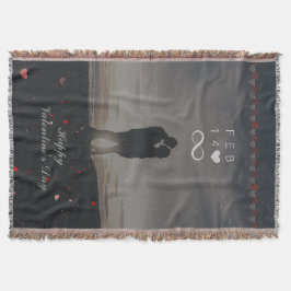 Romantic Feb 14 Infinity Valentine Design スローブランケット