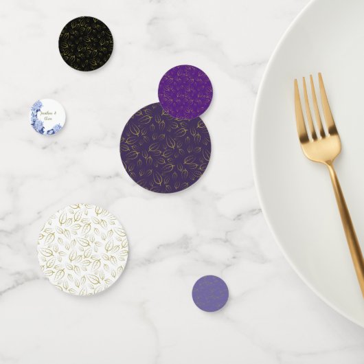 Romantic Field purple Flowers コンフェッティ (グループ)