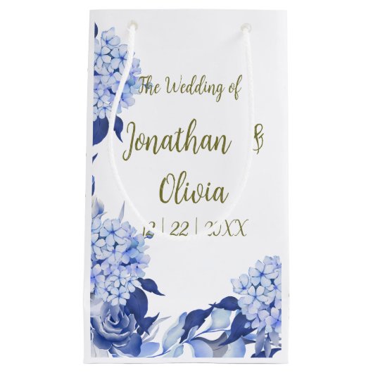 Romantic Field purple Flowers スモールペーパーバッグ (正面)