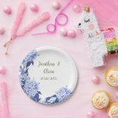 Romantic Field purple Flowers ペーパープレート (パーティー)