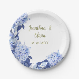 Romantic Field purple Flowers ペーパープレート