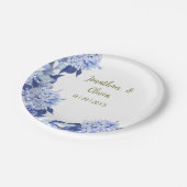 Romantic Field purple Flowers ペーパープレート (アングル)