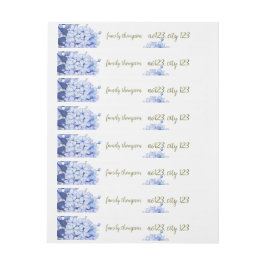 Romantic Field purple Flowers ラップアラウンド宛名ラベル