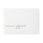 Romantic Field purple Flowers ラップアラウンド宛名ラベル (正面)