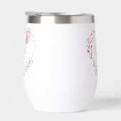 Romantic Fingerprint Heart Stemless Wine Tumbler (右面)
