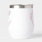Romantic Fingerprint Heart Stemless Wine Tumbler (左面)