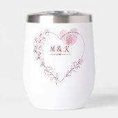 Romantic Fingerprint Heart Stemless Wine Tumbler (正面)