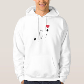 Romantic First Letter Love Design パーカ