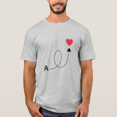 Romantic First Letter Love Design Tシャツ (正面)