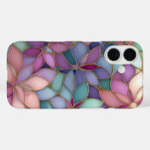 Romantic Floral Aesthetic Stained Glass Phone Case Case-Mate iPhoneケース (裏面 (横))