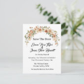 Romantic Floral Arch Save the Date Card セーブザデート (スタンド正面)