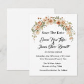 Romantic Floral Arch Save the Date Card セーブザデート (正面/裏面)