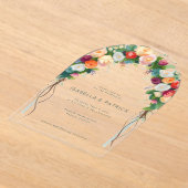 Romantic Floral Arch Wedding Invitation アクリル招待状 (レイダウン)