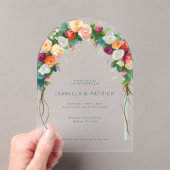 Romantic Floral Arch Wedding Invitation アクリル招待状 (インサイチュ (ポータブル))