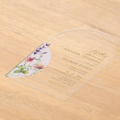Romantic Floral Arched Spring Summer Fall Wedding  アクリル招待状 (レイダウン)