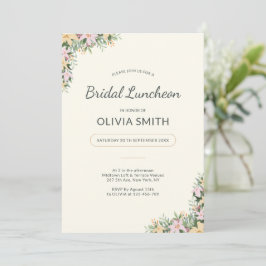 Romantic Floral Bridal Luncheon Invitation 招待状