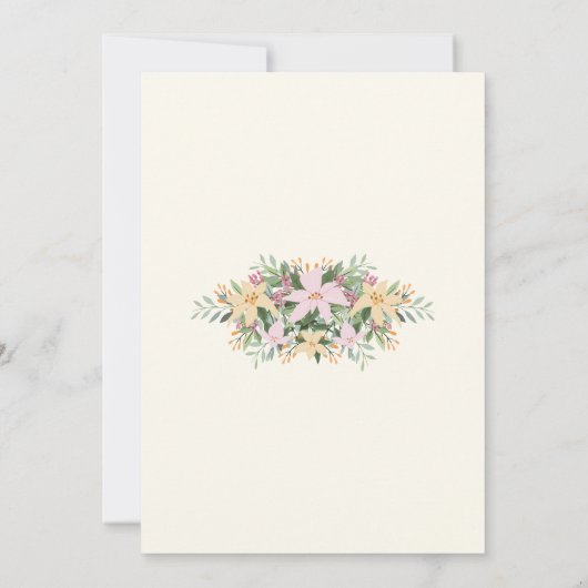 Romantic Floral Bridal Luncheon Invitation 招待状 (裏面)