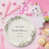 Romantic Floral Bridal Shower ペーパープレート (パーティー)