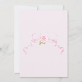 Romantic Floral Bridal Shower Elegant Gadren Style 招待状 (裏面)