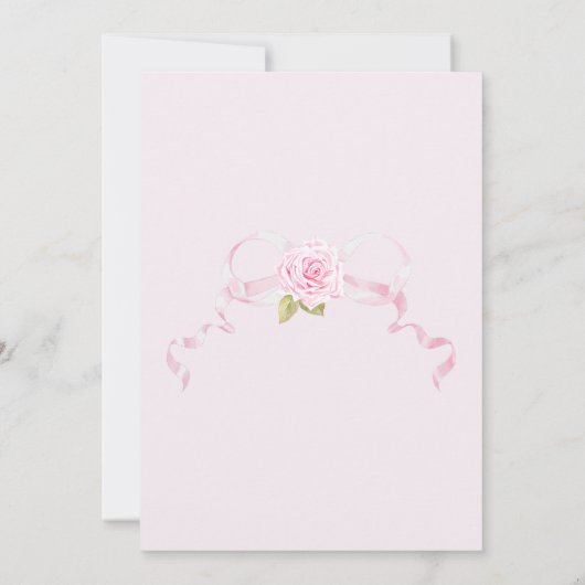 Romantic Floral Bridal Shower Elegant Gadren Style 招待状 (裏面)