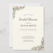 Romantic Floral Bridal Shower Invitation 招待状 (正面)