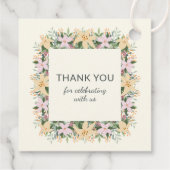 Romantic Floral Bridal Shower Label フェイバータグ (裏面)