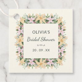 Romantic Floral Bridal Shower Label フェイバータグ