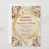 Romantic Floral Customizable wedding invitation (正面)