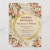 Romantic Floral Customizable wedding invitation (正面/裏面)