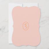 Romantic Floral Die Cut Wedding Menu Card 招待状 (裏面)