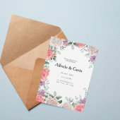 Romantic Floral Frame Wedding Invitation 招待状