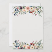 Romantic Floral Gold Arch Wedding Save The Date 招待状 (裏面)