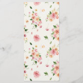 Romantic Floral Heart Wedding Ceremony Program プログラム (裏面)