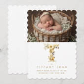 Romantic Floral L Initial Gold Glitter Newborn Ann (正面/裏面)