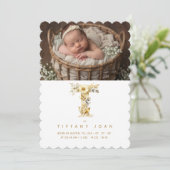 Romantic Floral L Initial Gold Glitter Newborn Ann (スタンド正面)