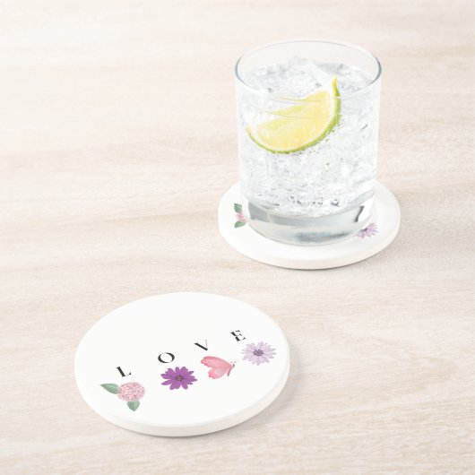 Romantic Floral Love Gift  コースター (側面)