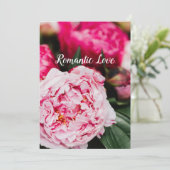 Romantic Floral Love Quote 招待状 (スタンド正面)