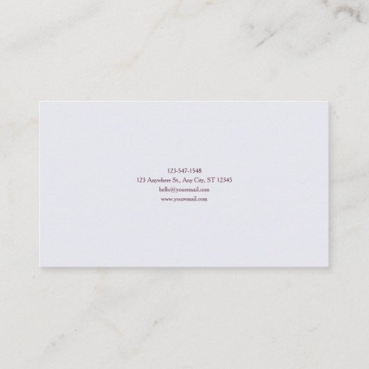 Romantic Floral Misty Mountain Valley Gold Frame 名刺 (裏面)