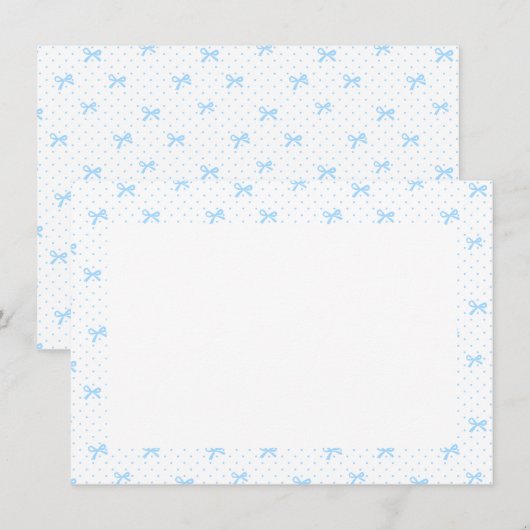 Romantic Floral Monogram Notecard サンキューカード (正面/裏面)