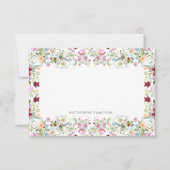 Romantic Floral Monogram Notecard サンキューカード (正面)