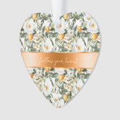 Romantic Floral Oranges Sicily Italian オーナメント (正面)