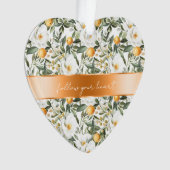 Romantic Floral Oranges Sicily Italian オーナメント (正面)