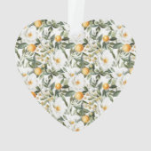 Romantic Floral Oranges Sicily Italian オーナメント (裏面)