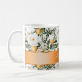 Romantic Floral Oranges Sicily Italian コーヒーマグカップ (左)