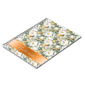 Romantic Floral Oranges Sicily Italian ノートブック (左側)
